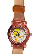 Tweety Bird Watch Wristwatch looney tunes armitron japan vtg gold Bugs Pink - $29.65