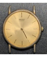Vintage Seiko Quartz 6530-7000 Gold Dial Wristwatch for Parts/Repair 33mm - €17,18 EUR
