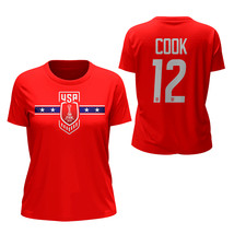 Alana Cook US Soccer Team FIFA World Cup Women&#39;s Red T-Shirts - £23.97 GBP+