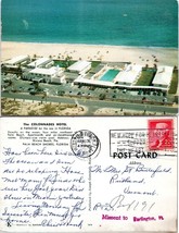Florida Palm Beach Shores Colonnades Hotel Posted 1956 to Rutland VT Postcard - £7.34 GBP