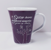 A Sister Shares Childhood Memories 16 oz. Ceramic Coffee Mug Cup Purple ... - £12.17 GBP