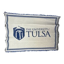 University Tulsa Oklahoma Golden Hurricane Blue Tapestry Throw Blanket 6... - £19.65 GBP