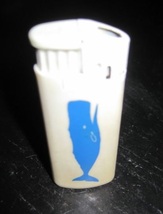 Vintage Plastic Novelty BLUE WHALE Peter Cafe & Sport Gas Butane Lighter - $6.99