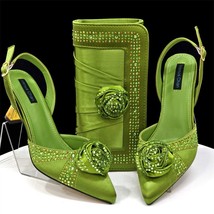 African Italian Sandals Shoes And Bag Set Party Shoes With Matching Bag ... - $119.99