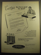 1960 Georgia Department of Commerce Ad - Georgia has been good for Ford - $14.99
