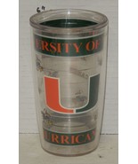 16 oz Tervis Tumbler NCAA University Of Miami Hurricanes NO LID - $281.30 MXN