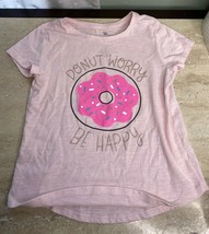 SO Favorite Graphic Tee Girls Size Small 7 Pink T-Shirt Frosted Donut - £6.95 GBP