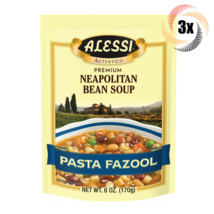 3x Packs Alessi Autentico Pasta Fazool Premium Neopolitan Bean Soup | 6oz - £17.89 GBP