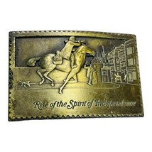 1976 Paul Revere Rise Of The Spirit Of Independence brass belt buckle - £8.82 GBP