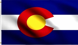 3x5 Colorado Flag 3&#39;x5&#39; House Banner grommets Power polyester 100D FABRIC - £15.70 GBP