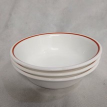 Corelle Cereal Bowls 3 Red Band 6.25&quot; - £15.34 GBP