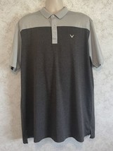 Callaway Opti Dri Men&#39;s Golf Polo Shirt Two Tone Gray Size XL Polyester Elastane - £17.31 GBP