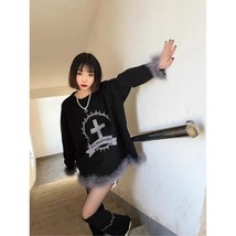  Harajuku Sweatshirt Women 2022 Ropa Mujer Print Loose Casual Pullovers Tops Ove - £72.70 GBP