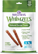 Natural Grain Free Daily Dental Long Lasting Dog Treats, Veggie Sausag - $37.61