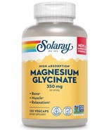 SOLARAY Magnesium Glycinate Capsules, Chelated 120 Count (Pack of 1)  Ex... - €21,61 EUR
