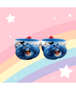 Aladdin Genie Plastic Cups w/ Handles Set of 2 Disney/Ringling Brothers Blue VTG - $9.49
