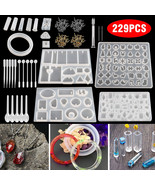 229pcs Resin Casting Silicone Molds Epoxy Spoon Kit Jewelry Making Penda... - £25.51 GBP