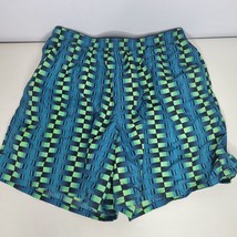 Speedo Mens Swim Trunks Large Multicolor Blue Green Pockets - $10.66