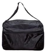 CARRY ON MESSANGER BAG BLACK 19X10X13 CROSS BODY GYM BAG 3 Section Nylon... - $21.64 CAD