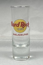 Hard Rock Cafe Philadelphia Shot Glass 4&quot; Tall Shooter Red Letters - £4.34 GBP