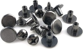 100 Set Round Flat Head Chicago Screws Buttons Metal 8MM (5/16 Inches) M... - $16.63