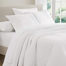 SHALALA New York Reversible Quilt Set - 2 Quilted Pillow Shams and a Sof... - £87.55 GBP