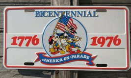 Disney Bicentennial 1976 America On Parade License Plate Mickey Goofy Donald - £28.95 GBP