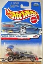 1998 Hot Wheels #664 First Editions 27/40 SUPER MODIFIED Black w/Chrome Lace Sp - £5.50 GBP