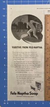 Vintage Print Ad Fugitive from Fels Naptha Soap Long Johns Hiding 13.5&quot; x 5.25&quot; - £7.65 GBP