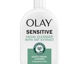 Olay Sensitive Facial Cleanser with Oat Extract Gentle Cream Cleanser, 1... - $11.63