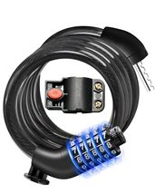 Bike Lock Cable, Combination Bicycle Lock, 5-Digit Resettable Combination Bicycl - £15.97 GBP