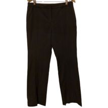 Ellen Tracy Womens Dress Career Pants Black High Rise Pockets Knit Flat Front 10 - £19.49 GBP