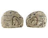 Cat &amp; Dog “Forever in my Heart My Friend” Memorial Garden Stone 2 Piece Set - $39.98