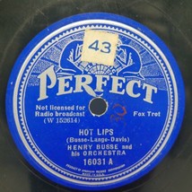 Perfect 16031 Henry Busse - Hot Lips - Jeallous 78 RPM V Grade - £17.09 GBP
