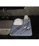 Silicone Drying Mat, 16&quot;x12&quot; - Grooved Design, Heat-Resistant, Non-Slip ... - $17.46 CAD