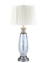 Table Lamp Dale Tiffany Impressionable Drum Shade Flared Stepped Pedestal Tall - $328.00