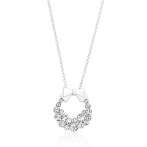 Holiday Wreath Clear Crystal Pendant - $44.57