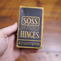 Vintage Original 1930s SOSS Invisible Hinges Yellow Black EMPTY Box ONLY - $19.99