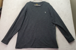 Polo Ralph Lauren Shirts Mens Tall XL Gray Cotton Long Sleeve Round Neck Logo - £14.73 GBP