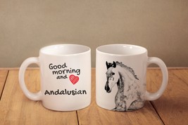 Andalusian - mug with a horse and description:&quot;Good morning and love...&quot; - $14.99