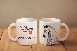 Andalusian - mug with a horse and description:&quot;Good morning and love...&quot; - £11.19 GBP