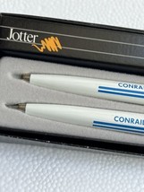 Vintage Conrail Train Parker Jotter Stainless Steel Pen &amp; Pencil Set in Box - £77.66 GBP