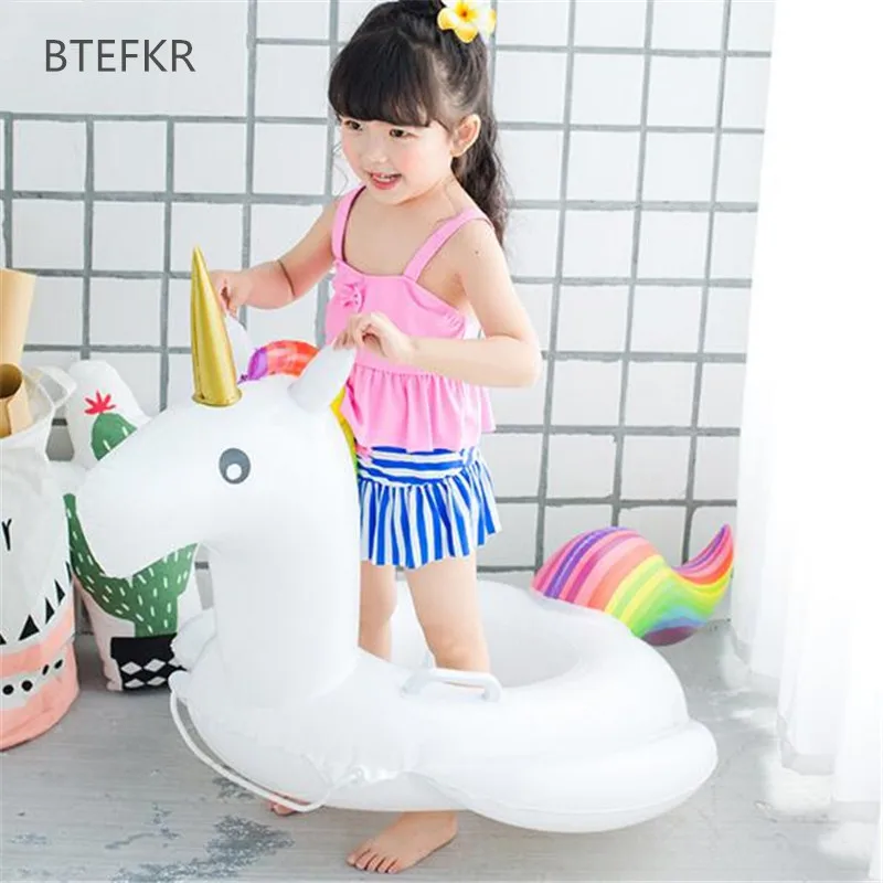 Summer 2018 Inflatable Unicorn Pool Float for Children Baby Swimming Toy Unicorn - £32.23 GBP