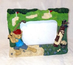 Golf Buddy Picture Frame Cute Bear Playing Golf - $26.89