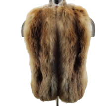 Furs Vintage Red Fox Fur leather  Womens Vest Mob Wife Size Small US - $410.97