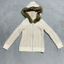 THE EAGLE&#39;S EYE  GLITTER BROWN SWEATER FUR HOOD SIZE 4T COLOR Tan /Brown... - $16.74 CAD