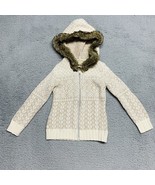 THE EAGLE&#39;S EYE  GLITTER BROWN SWEATER FUR HOOD SIZE 4T COLOR Tan /Brown... - $12.35