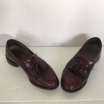 Dexter tassel loafer wing tip slip on shoes burgundy size 9 ww made in USA  - $21.08