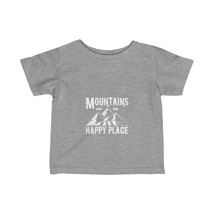 Adorable Infant Fine Jersey Tee: &quot;Mountains are My Happy Place&quot; - £18.94 GBP+