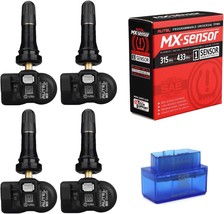 Autel MaxiTPMS MX Sensor 4pcs Pack With OBD2 Scanner Rubber Stem 315/433... - £123.52 GBP